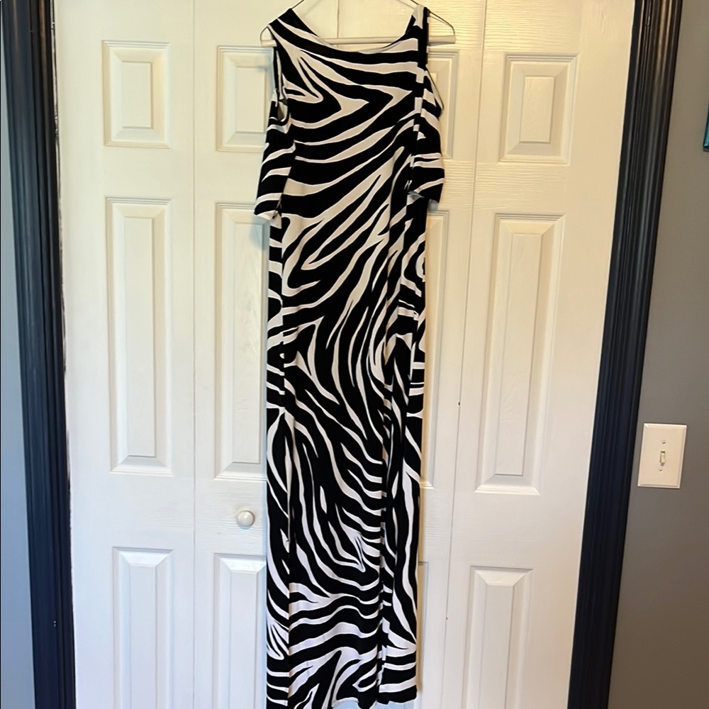 Zebra Print Maxi Dress